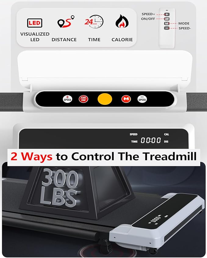 3-in-1 Walking Pad with Incline,2.5 HP Under Desk Treadmill for Home Office,265 LBS Compact Walking Treadmill with LED Display,No Assembly