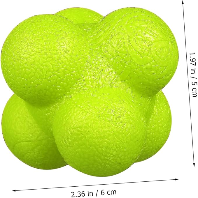 6 Pcs Hexagonal Reaction Balls for Sports Training Agility and Reflex Improvement Equipment Materials for Basketball Soccer Volleyball Football and Unpredictable Bouncing