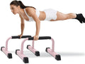 Push Up Bars: Sweat-resistant Parallettes Bar for Handstands L-sit & Dip, No Wobbling Strength Training Pushup Stands for Women Men Workout Core Exercise at Home Floor Gym