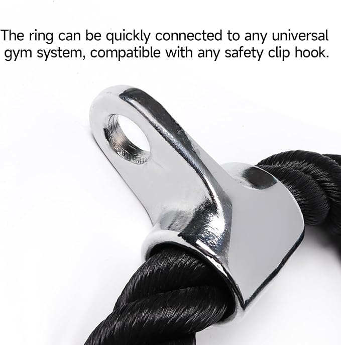 GSE Tricep Rope, Heavy Duty Tricep Pull Down Cable Machine Attachment, Strength Training Exercise Equipment for Home Gym (Single/Dual Available)