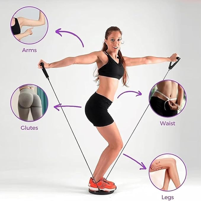 2026 New Waist Sculptor, Waist Twister Machine Exercise with Arm Bands, Adjustable Ab Twister Board Twisting Waist Disc for Exercise, Legs, Buttocks & Hip