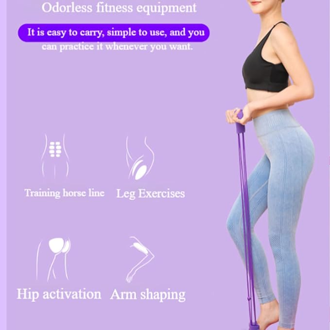 Fashion Puller Exercise,8 Tube Pedal Resistance Device, Detachable and Adjustable Pedal Resistance Device, Full-Body Workout for Home Gym, Tones Arms Abs Waist, Unisex