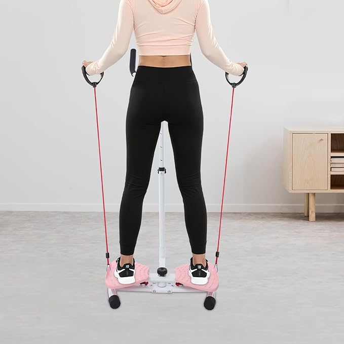 Waist Twister Machine Exercise, 330 lbs Weight Capacity Anti-Slip Twist Board, Ab Twister Exercise Equipment with Pull Cords, Home Fitness Disc for Men & Women