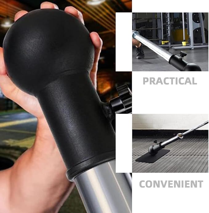 ARTIBETTER Barbell Attachment Base for T Bar Row Machine, Rotatable Iron Barbell Parts in Black, Home Gym Equipment for Strength Training and Muscle Building