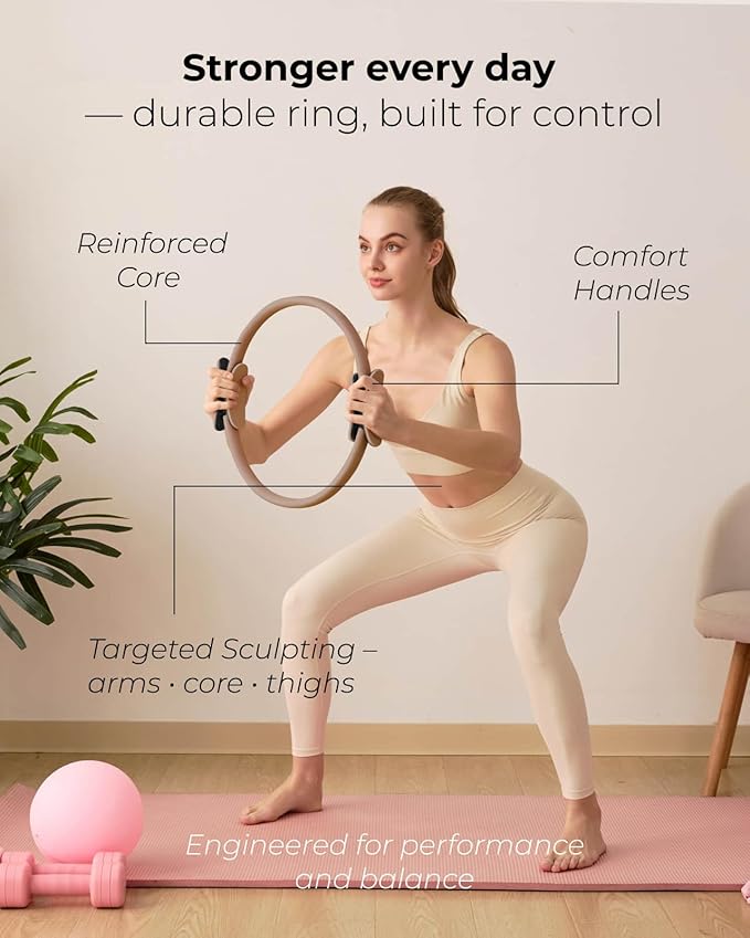 Pilates Kit for Women – Home Pilates Equipment Set with Ring, Ball & Resistance Bands | Pilates Starter Kit with Accessories in Gift Box