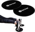 Body Sport Gliders Exercise Sliders Workout Sliders 7-Inch Round Black Foam Discs