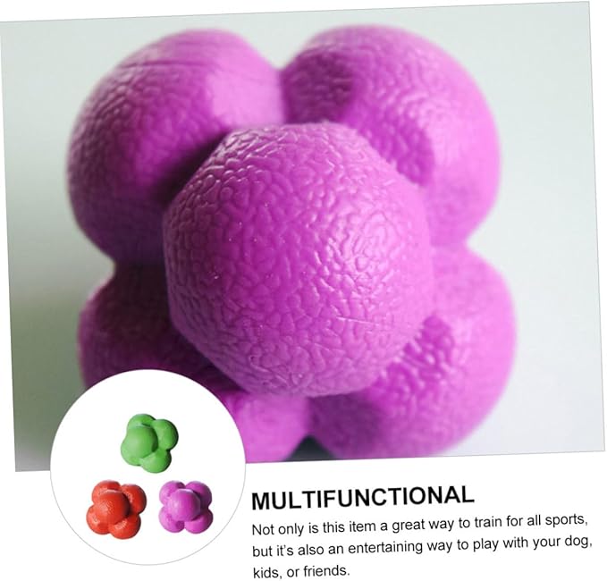 3pcs Agile Training Balls Hexagonal Reaction Ball for Yoga Random Color