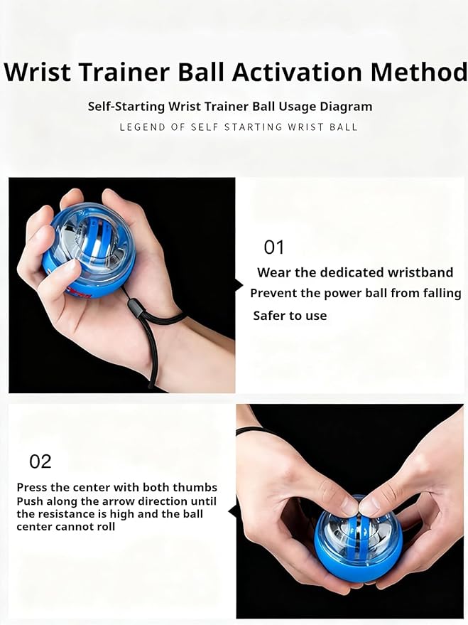 Torqueball for Seniors, Torqueball Hand Exerciser for Seniors, Torqueballs with Counter for Senior, Auto-Start Colorful Lighting, Easy to Use