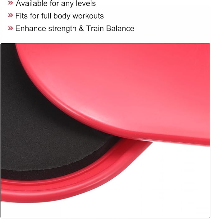 uxcell Exercise Core Sliders, Oval Glider Discs with Feet Covers, Dual Sided Usage in Home Gym for Full Body Workout