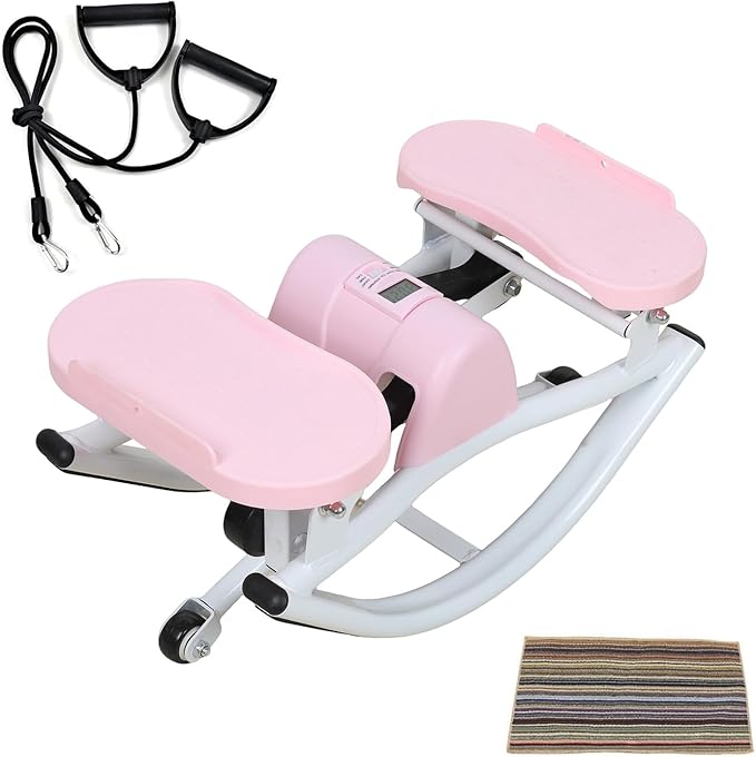 Lhanel Rock Stepper Side-Stepping Machine with Resistance Bands Low-Impact Balance Training Women's Home Fitness Equipment