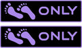 Naked Feet Only Step Pads Non-Slip EVA Foam Step Pad for Boat Gunwales & Ladders, 6mm Brushed Marine Grade Anti-Skid Adhesive Pads (Pair) SeaDek Technology - Black/Purple