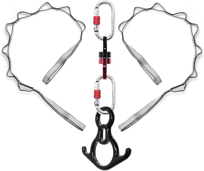 Dasking Aerial Silk Dance Hardware kit for Acrobatic Flying Dance Rescue 8 & Swivel & Carabiners Yoga Slings for Yoga Equipment