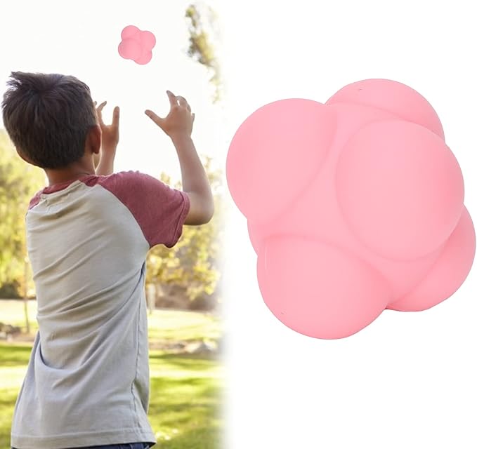 Silicone Bounce Reaction Ball HighDensity Portable Reflex Training Ball for HandEye Coordination Speed Exercise Sports Training Rehabilitation Size 7cm