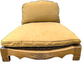 Handcrafted Wooden Meditation Chair with Woven Seagrass Seat, 30 x 28 x 18 inches (Harvest Gold)