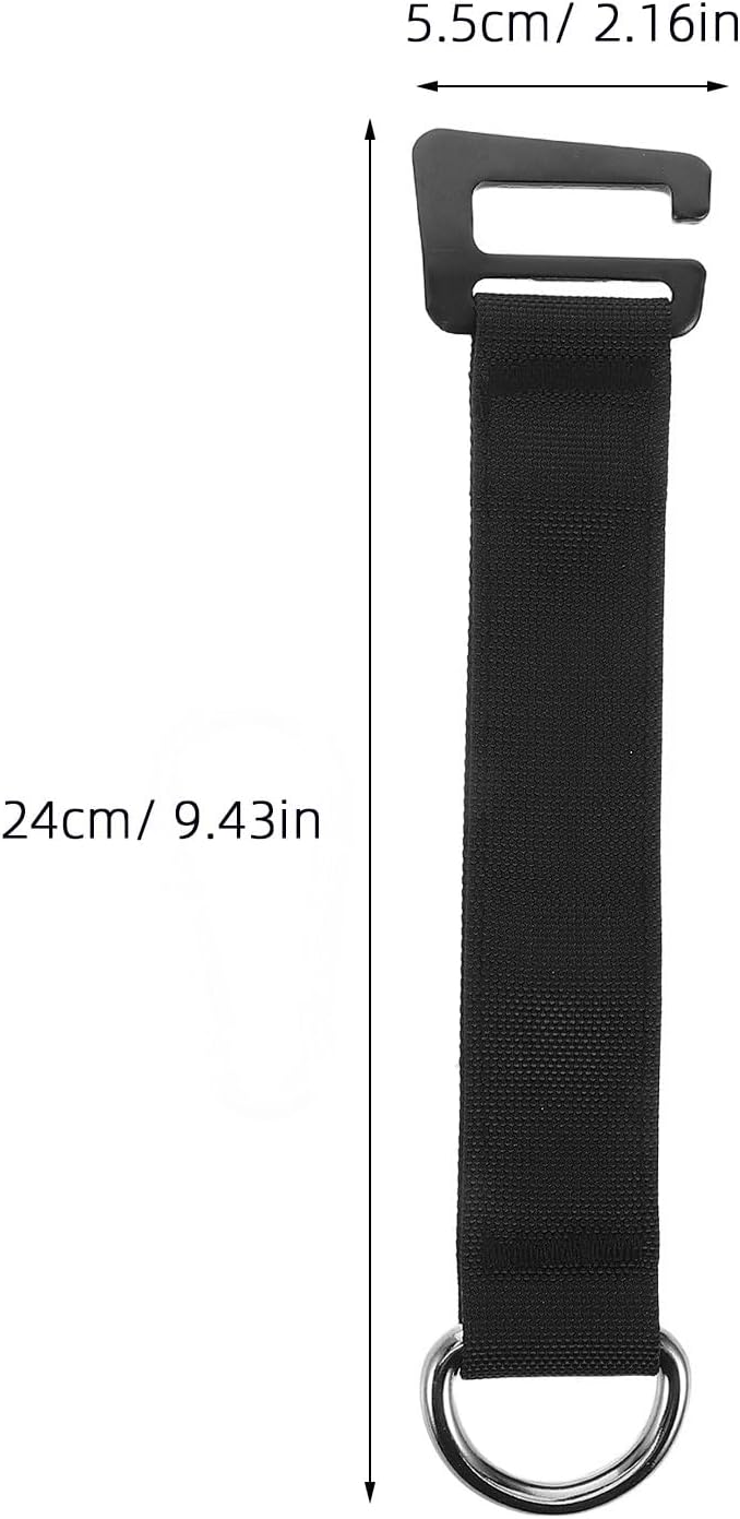 SUPVOX Gym Equipment Hanging Strap with Heavy-Duty Pull-up Hook and Sandbag Tree Swing Hook, Black Safety Strap for Strength Training and Fitness Weight Lifting Attachments