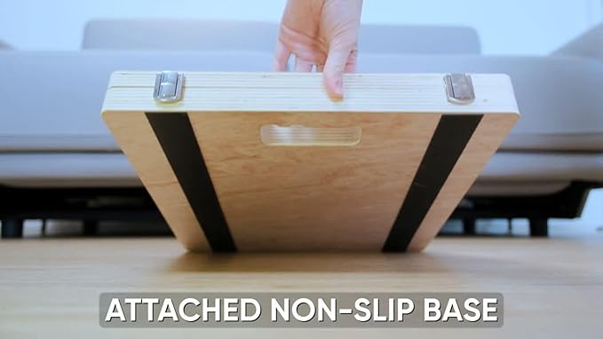 12.6" Premium Slant Board for Calf Stretching & Exercise with Bonus Muscle Roller - Velour Incline Board, Calf Stretcher & Stretch Mobility Board for Deep Stretch, Physical Therapy Fitness Training
