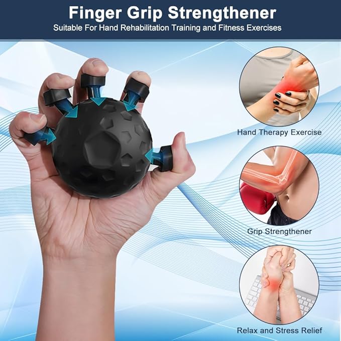 2PCS Grip Strength Trainer Ball, Upgraded forearm strengthener, Adjustable Hand Grip Strengthener For Strength Trainer Hand Squeezer Stretcher Extender Workout