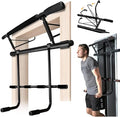 Folding Door Pullup Bar and Dip Bar Station - NO WOBBLE, Home Gym, Easy Storage, Power Tower Dip Station and Pull-up Bar for Doorway, Collapsible Dip Station, No Door Damage, High Weight Capacity, Foldable Bodyweight Workout Station