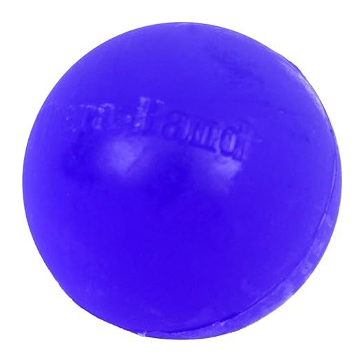 THERABAND Hand Exerciser, Stress Ball For Hand, Wrist, Finger, Forearm, Grip Strengthening & Therapy, Squeeze Ball to Increase Hand Flexibility & Relieve Joint Pain, Blue, Firm