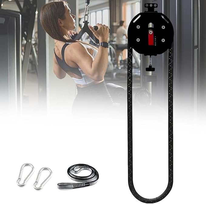 Endless Rope Trainer, Home Gym Equipment, Pulley Cable Machine System with Adjustable Resistance, Portable Rope Exercise System for Home Gym, for Arm, Back & Grip Training