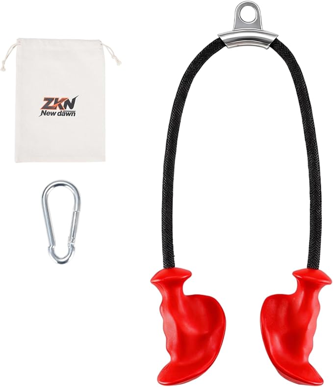 Tricep Rope Pull Down Attachment with Ergonomic Handles,Triceps Rope for Cable Machine Pulley System,Home Gym Accessories