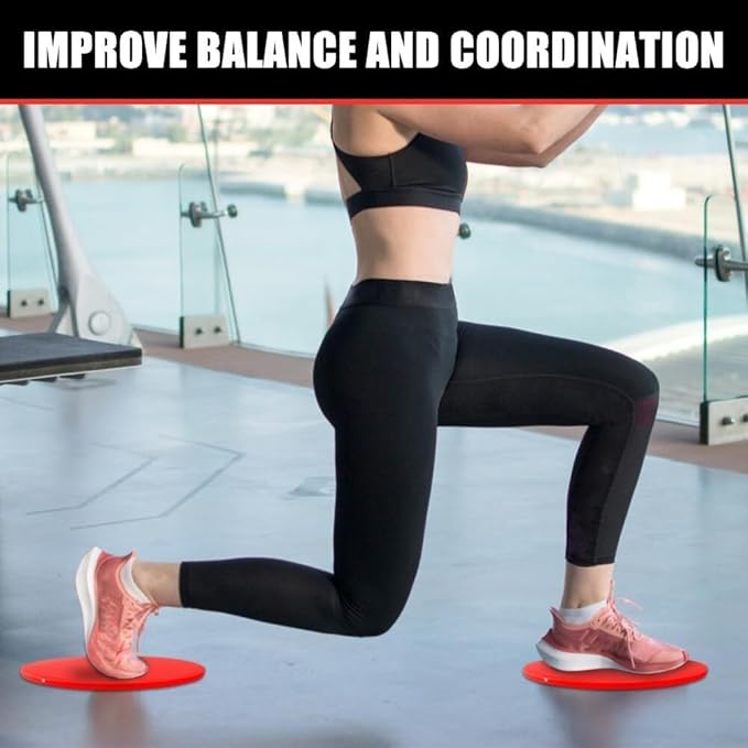 Pilates Board,10PCS Core Sliders, 7.8in Workout Sliders, Dual Sided Exercise Gliding Discs for Women Men Abdominal Core Strength Deep Squats Lunges Pushups