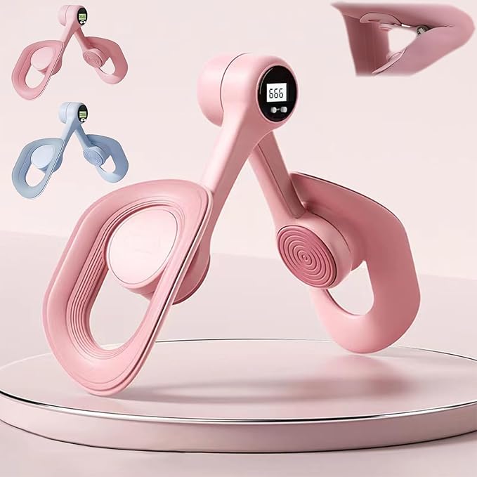 360° Thigh Master & Pelvic Floor Exerciser for Women - Leg Toner with Adjustable Resistance, Home Workout Equipment (Pink - Count)