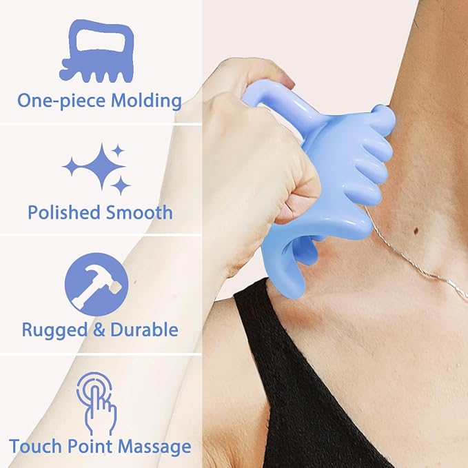 Large Fascia Massage Blaster Tool for Cellulite, Myofascial Release, Muscle Knots, Trigger Points, Cellulite Massager Tool for Body Tension Relief Promote Lymphatic Circulation Blue