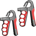 2PCS Adjustable Hand Grip Strengthener (11-220LB) - Automatic Counter Hand Wrist Forearm Exerciser, Grip Strength Trainer for Athletes, Musicians, Injury Recovery & Physical Therapy