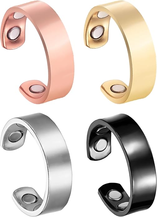 BioMag Copper Rings for Women, 99.99% Pure Copper Magnetic Rings Thumb Rings for Lymphatic Drainage, Adjustable Jewelry Gifts for Women