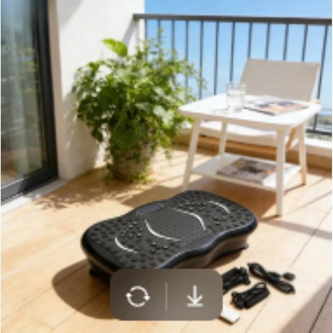 Vibration Plate Exercise Machine for Whole Body Workout, 330 lbs Capacity Lymphatic Drainage Platform for Weight Loss, 120 Speeds with Resistance Bands & Built-in USB Speaker