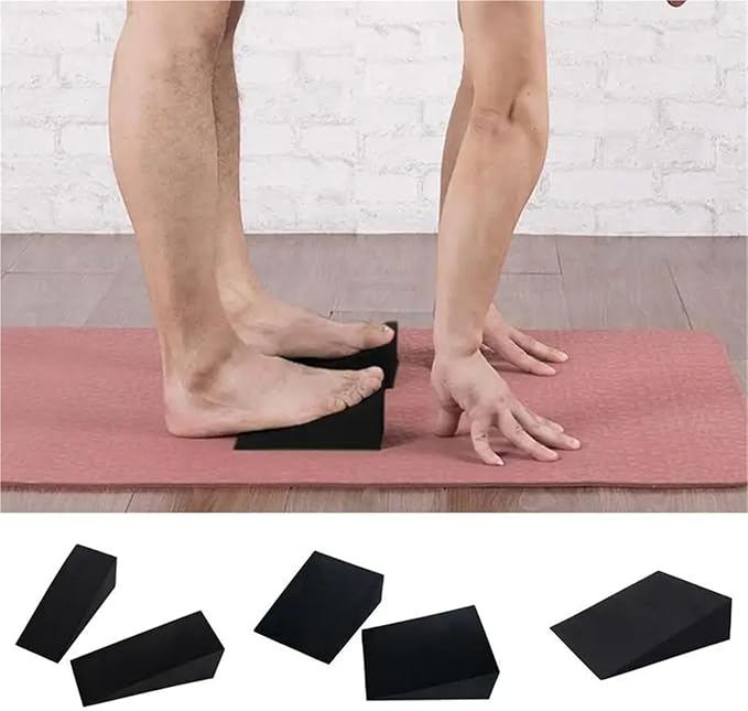 Yoga Foam Wedges 2pairs Yoga Foam Wedge Slanting Board EVA Stretch Slant Boards Block Calf Extender Foot Stretcher