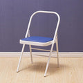 Yoga Chair,Pilates Chair,Yoga Chair Iyengar,Backless Yoga Chair Prop,Folding Stools with Foot Pads,Double Beam Backless Yoga Auxiliary Chair,Blue
