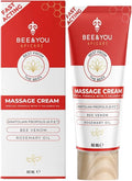 BEE and You Massage Cream – Propolis, Bee Venom & 11 Herbal Oils – Soothing Body & Foot Massage – Spa-Like Relaxation – Clean Formula - 2.7 fl oz