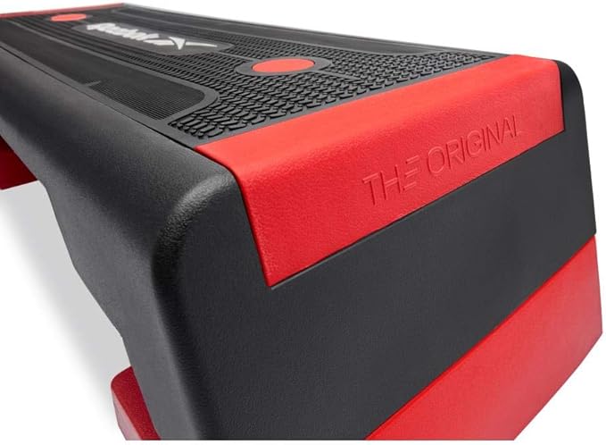 Reebok Fitness Multipurpose Adjustable Aerobic and Strength Training Workout Step Platform for HIIT, Cardio, and General Sessions