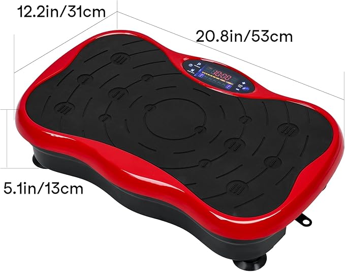 YOXIER Vibration Plate Exercise Machine, Power Waver Vibration Plate for Lymphatic Drainage,Weight Loss Shaping Toning Exercise Equipment,Vibration Plate 300lbs Capacity Max Bearing,Resistance Bands+