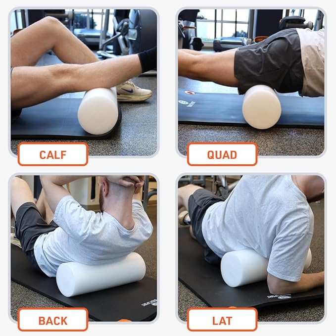 Body Sport Foam Roller, Full Round 36 in x 6 in. – Lightweight & Durable for Flexibility, Strengthening & Rehab – High-Density for Muscle Reeducation, Spinal Stabilization & Pressure Relief