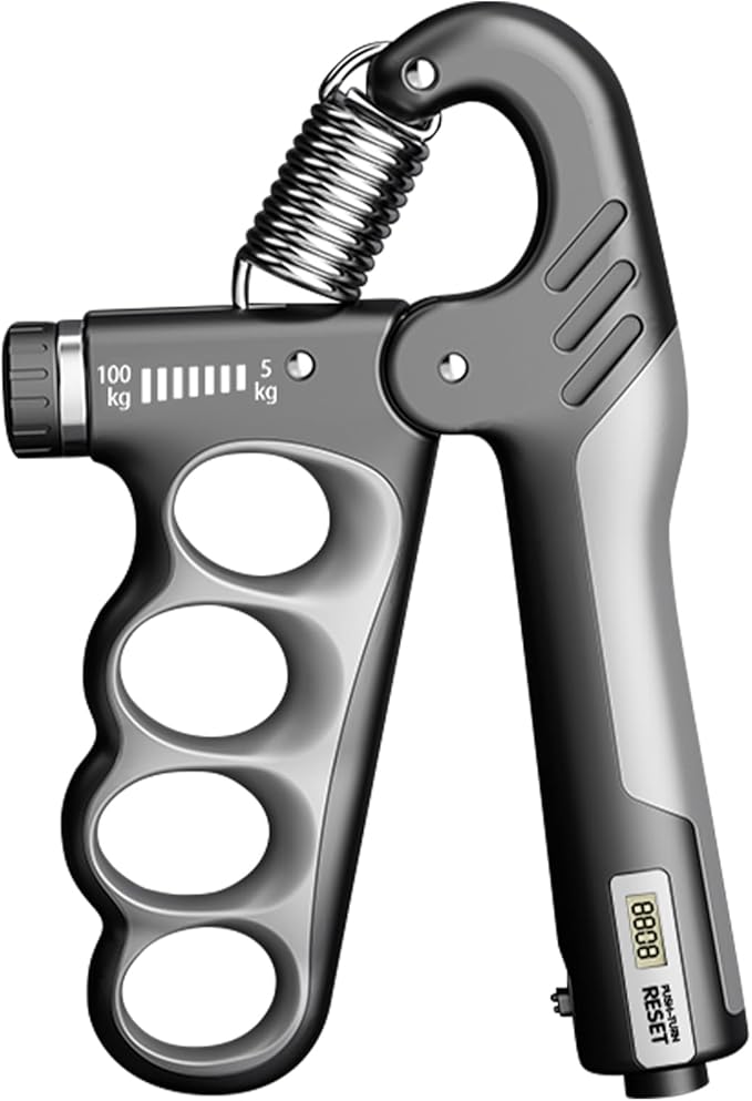 HXD-ERGO Grip Strength Trainer, Adjustable Resistance Grip Strength Trainer with Counting Function
