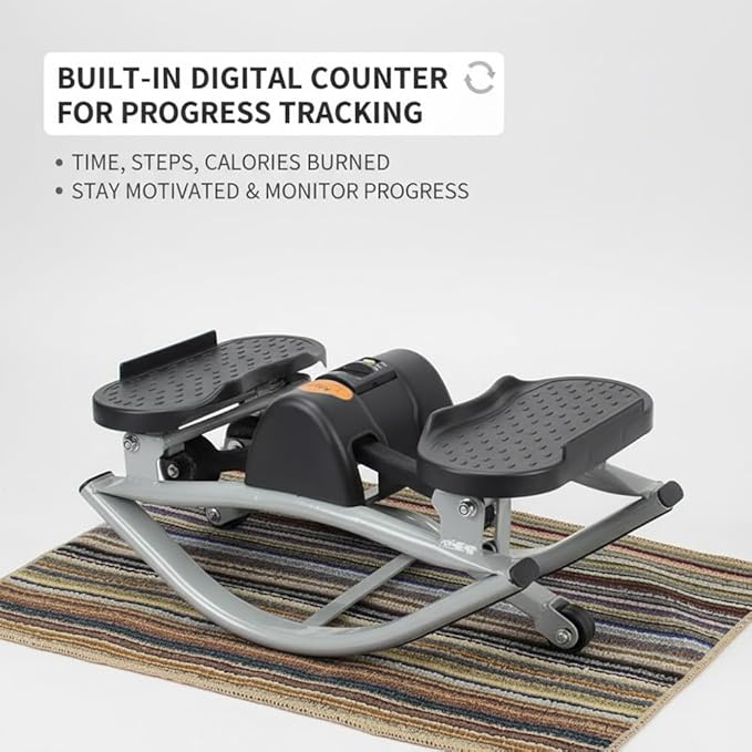 Rock Stepper, Lateral Rocking Fitness Stepper Home Workout Machine, Low-Impact Lateral Steppers for Knees and Joints, Portable Compact Side-to-Side Steppers for Legs, Glutes, Abs