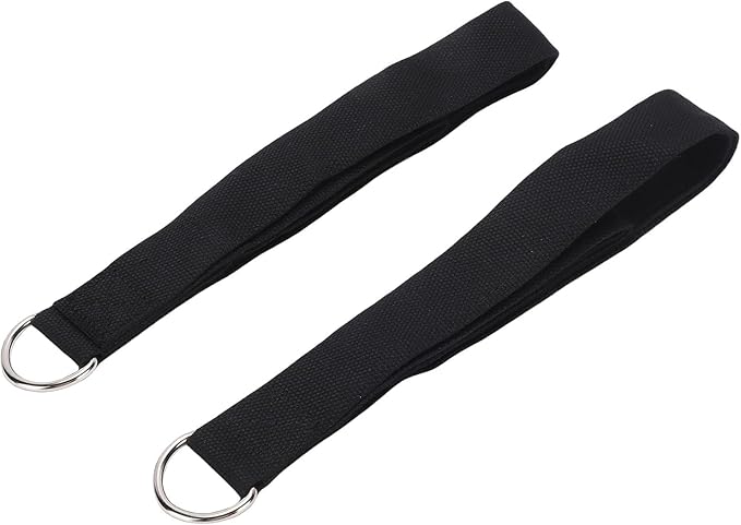Pilates Straps, Double Loop Exercise Wrist Band with D Buckle for Home Gym Fitness Workout, Soft Inner Lining Textured Surface