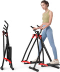 HOTSWEAT Air Walker Exercise Machine, Air Walker Elliptical, Foldable Cardio Cross Trainer Glider for Small Space, Full Body Workout Elliptical Machine for Home Gym