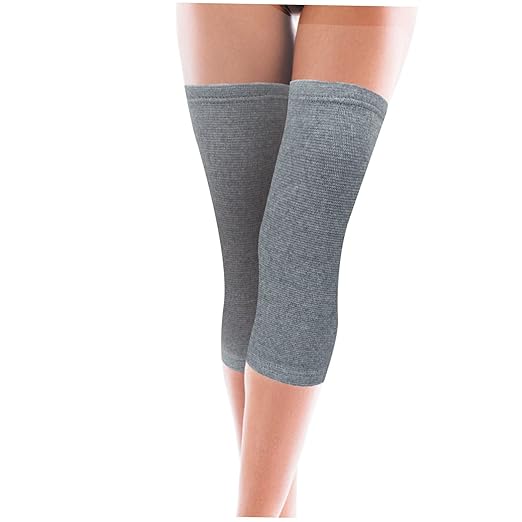 2pcs Warm Knee Sleeves with Self-heating Spot Comfortable Knee Brace Wrap for and Joint Pain Short Design Elderly and Active Lifestyle