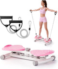 Waist Twister Machine for Body Toning, Fat Burning, Supports 300 lbs, Noiseless, Anti-Slip, Compact Portable for Home, Gym, Apartment, Office