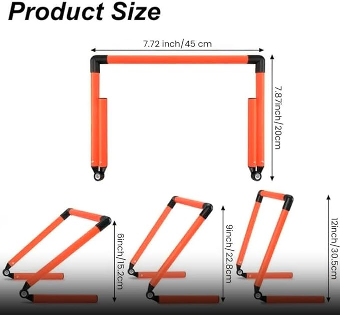 2Pcs Agility Training Hurdles Speed Agility Training Lightweight Foldable Speed Ladders for Running Improves Coordination