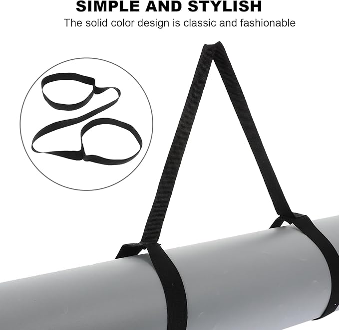 4pcs Yoga Mat Straps for Carrying, Adjustable Non-Slip Sling 31 Inch Yoga Mat Carrying Straps