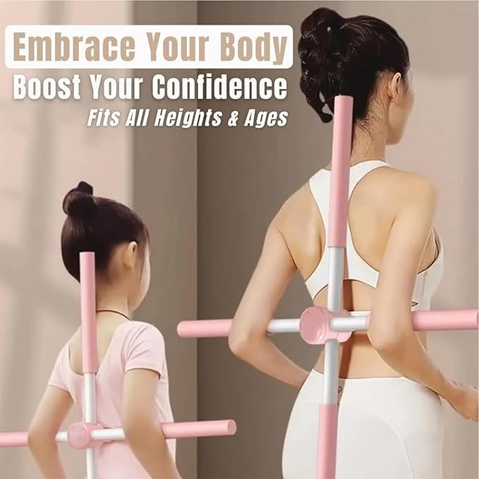 Yoga Stick - Back Alignment Tool, Neck Training Equipment, Spine Straightening Rod, Correction Device, Stretching Fitness Gear | Travel-Friendly Back Stretcher for Sitting, Offices, Home