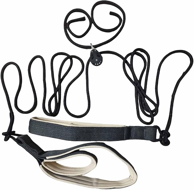 Pilates Reformer Pull Ropes,Exercise Straps Replaces Pull Down Attachment Ropes Double Loop Straps with Wheel for Home