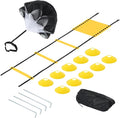 PATIKIL Agility Ladder Speed Training Equipment Soccer with 20Ft Exercise Ladder, Speed Parachute, 10Pcs Soccer Cones for Soccer Football Training, Yellow