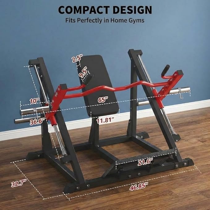 Linear Row Machine for Home Gym, Back Row Machine with Linear Bearing - Plate Loaded Seated Row Machine Protects Lower Back,Back & LAT Training Equipment, Gym Equipment for Small Spaces(NO Weights)