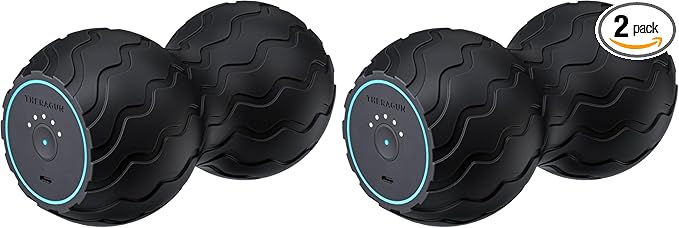 TheraGun Therabody WaveDuo - Ergonomically Contoured Foam Roller - Bluetooth Enabled Muscle Roller for Your Back, Neck & Spine with 5 Customizable Vibration Frequencies in Therabody App (Pack of 2)